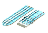 Uhrenarmband leer 28mm Blau Leder