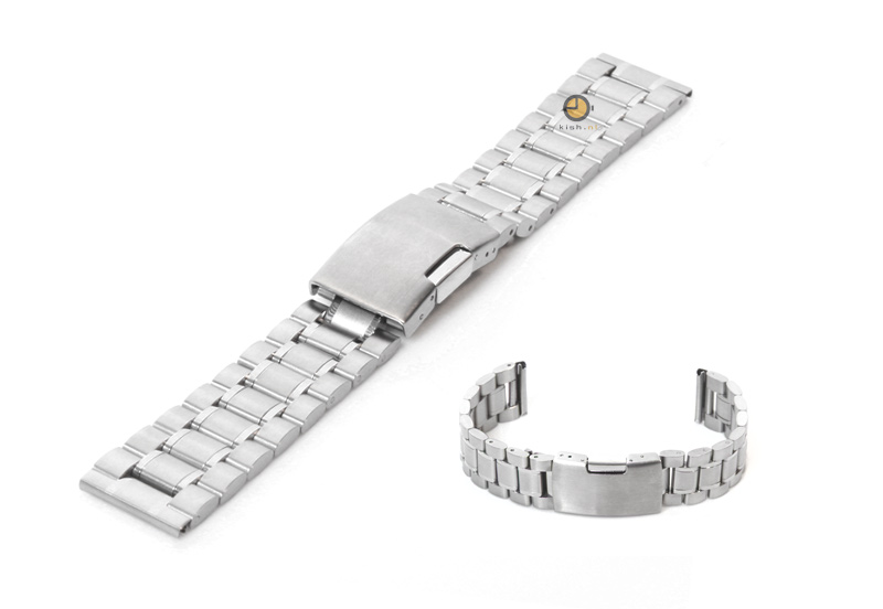 Uhrenarmband 18mm Silber Stahl poliert (teilweise)