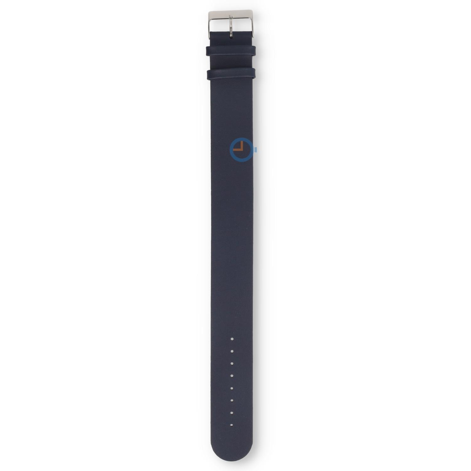 One-piece Leder Uhrenarmband - 24mm - dunkelblau