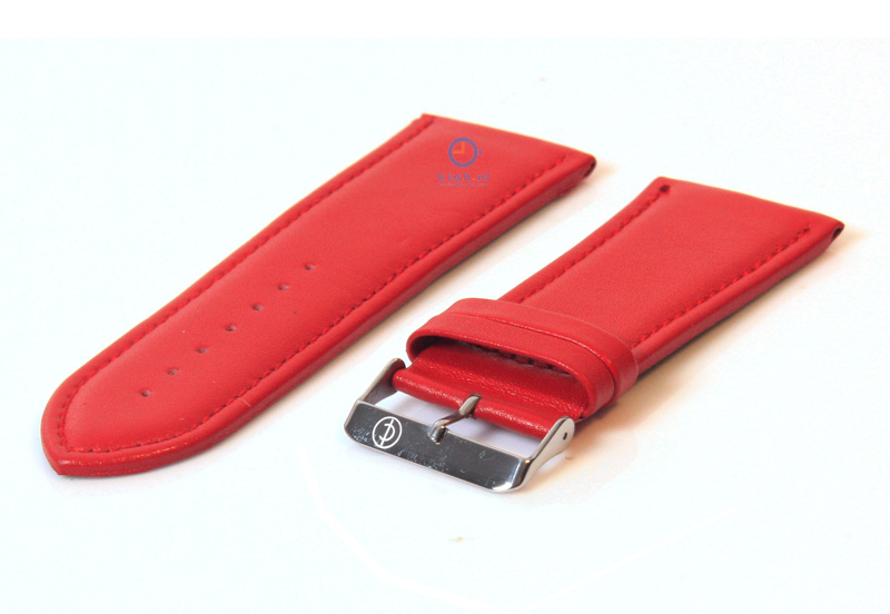 Rot 32mm Glatte Uhrenarmband Leder