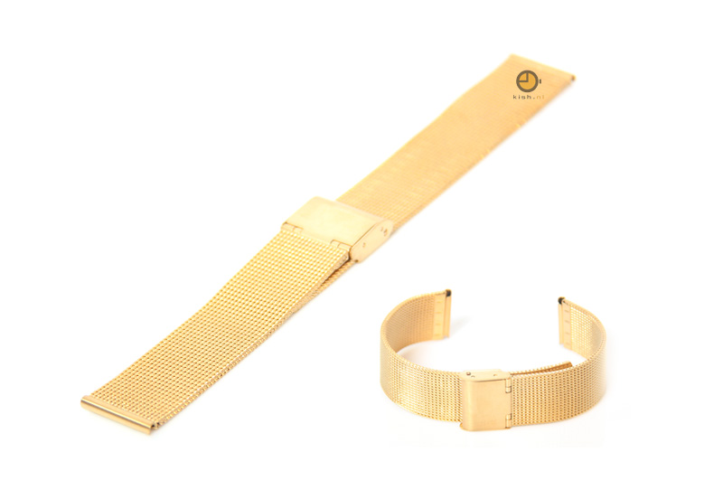 Uhrenarmband 18mm Gold MailÃ¤nder Stahl