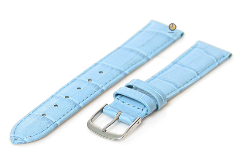 Uhrenarmband 20mm Hellblau Leder