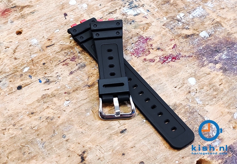 Casio G-Shock GMW-B5000 horlogeband rubber - zwart/zilver