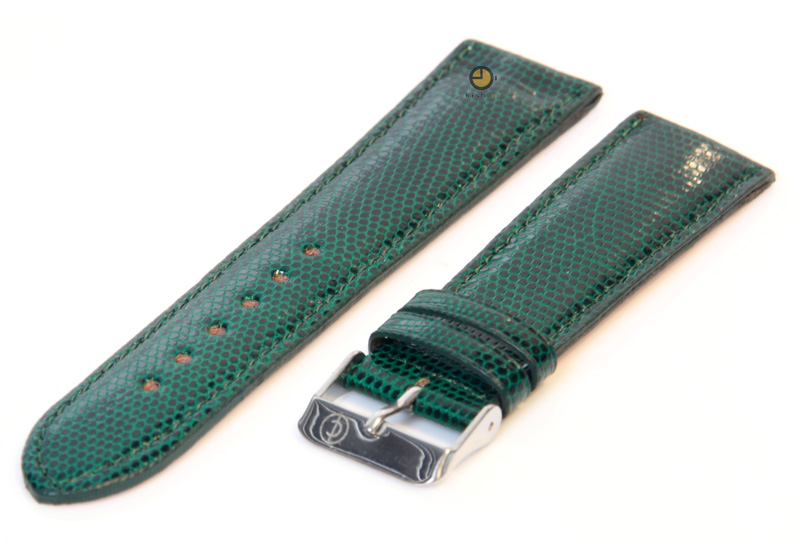 Uhrenarmband 20mm Grün echtes Eidechsenleder