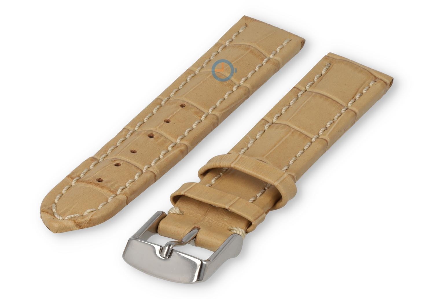 Starkes Uhrenarmband aus Kalbsleder - 18mm - sand