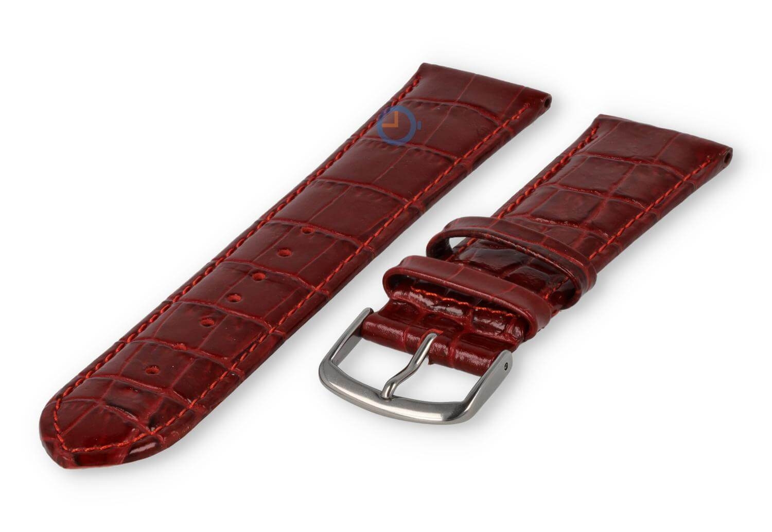 Kroko - Lederband - 20mm - bordeaux