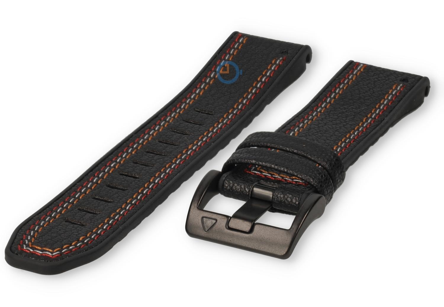Triple stitched Armband voor Garmin - 22mm schwarz