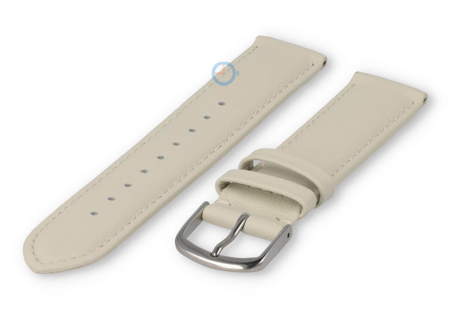 18mm Lederband mit Naht - sand