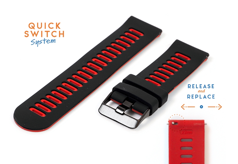 Coros Pace PRO Armband - schwarz/rot