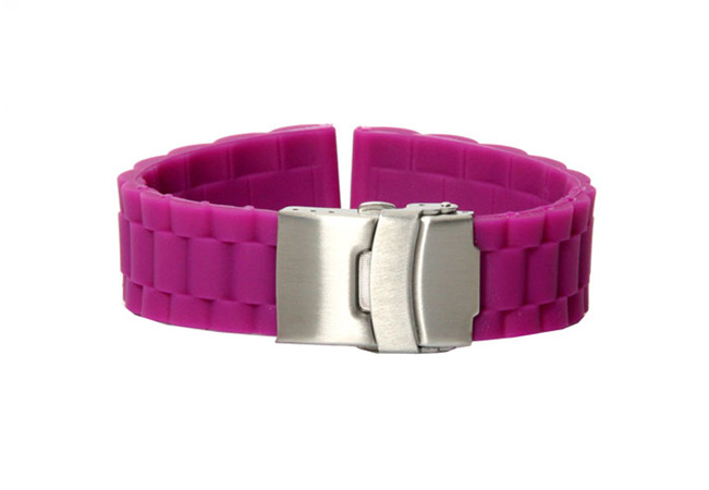 Uhrenarmband 20mm Violett Kautschuk