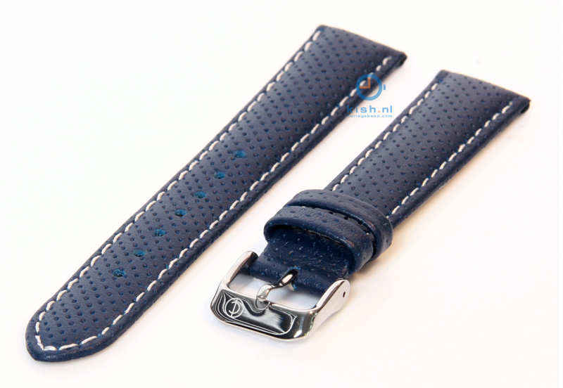 Uhrenarmband 18mm Blau Leder