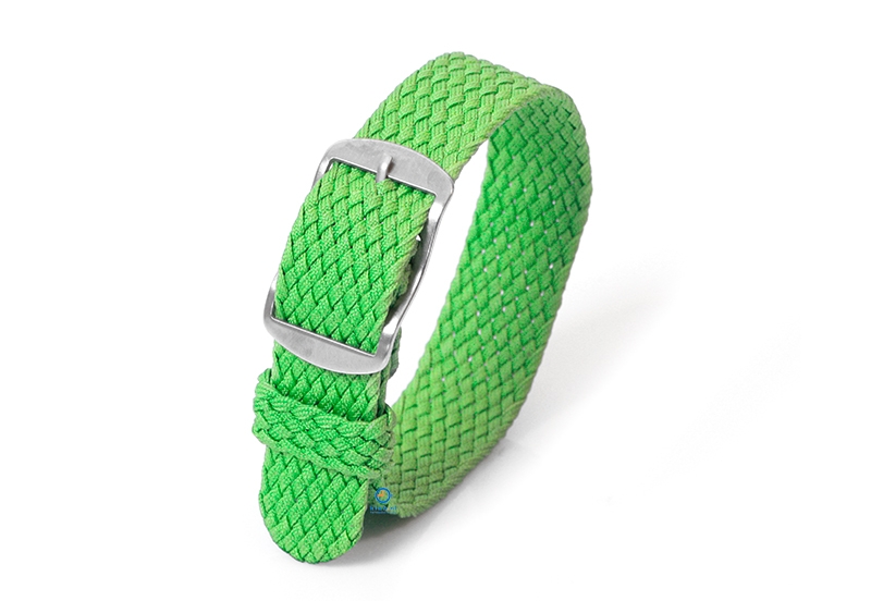 Perlon Uhrenarmband 18mm grün