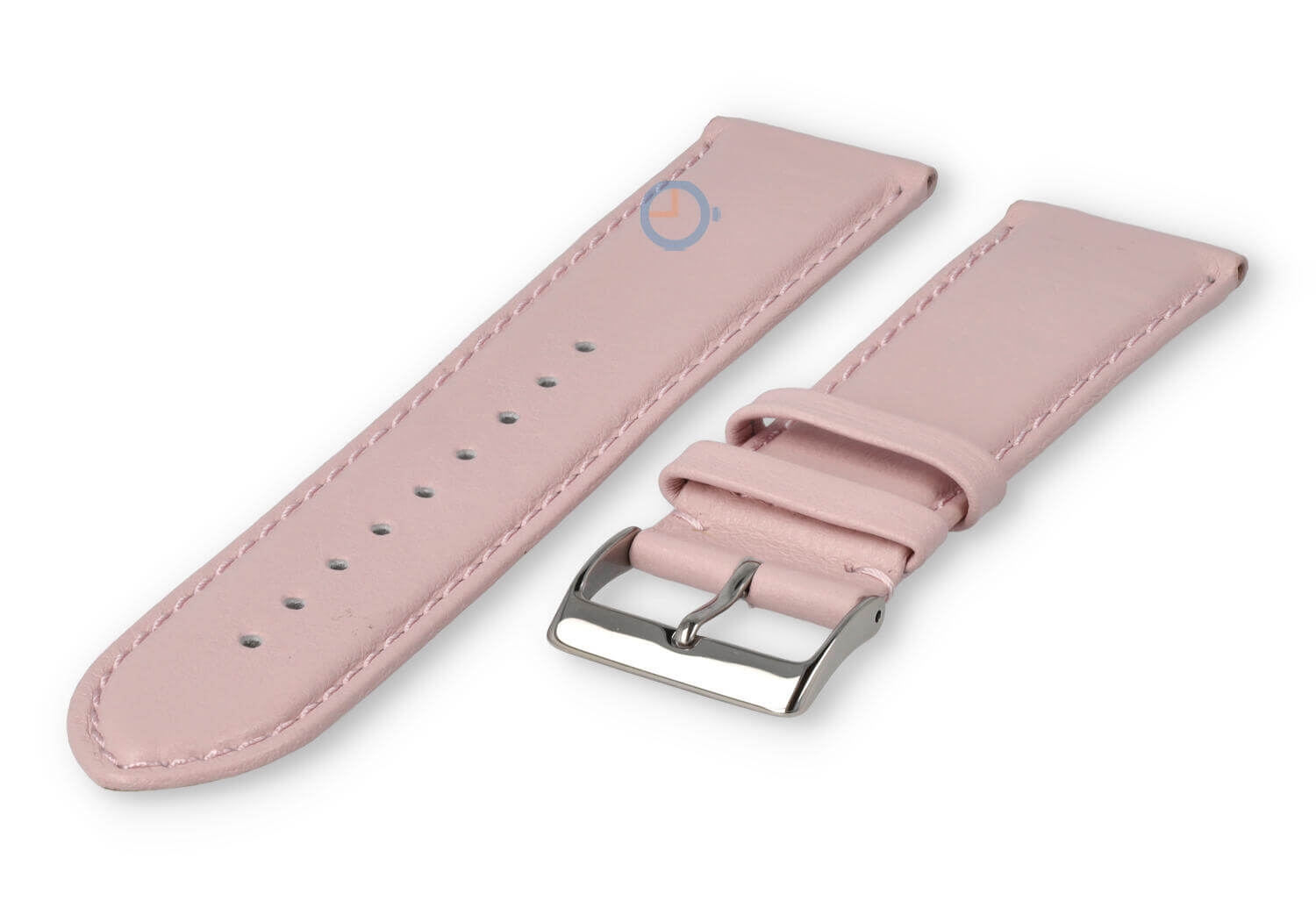 22mm Lederband mit Naht - pastellrosa