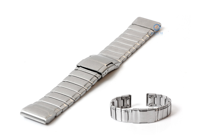 Garmin Fenix 5/6/7 Uhrenarmband Edelstahl silber