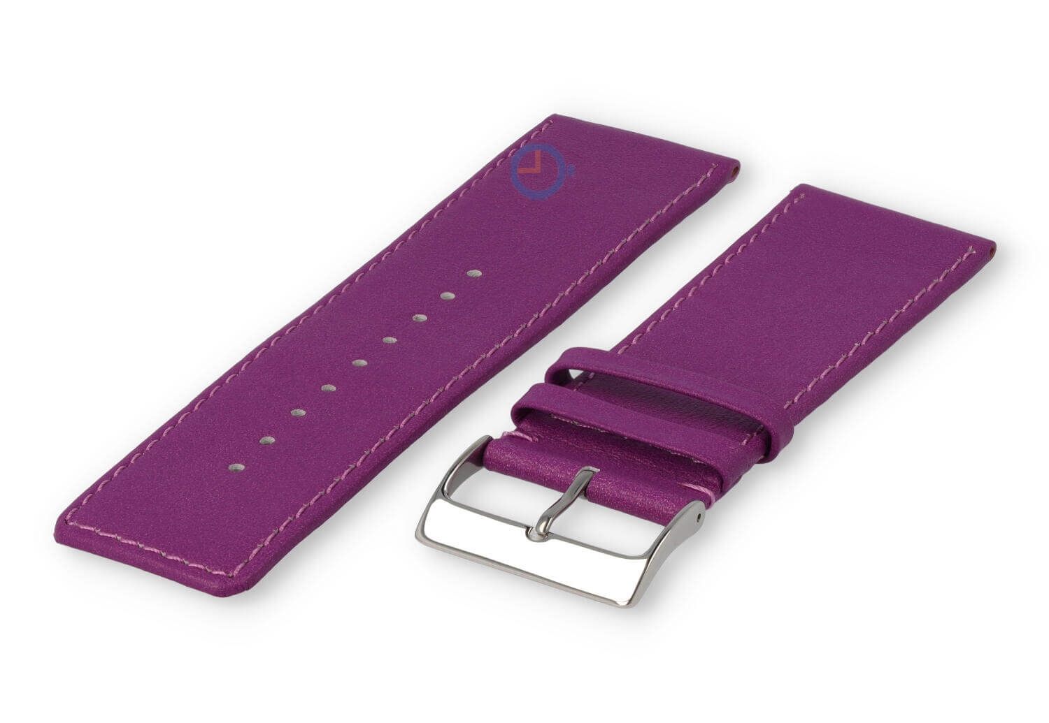 30mm Uhrenarmband glatt Leder - lila