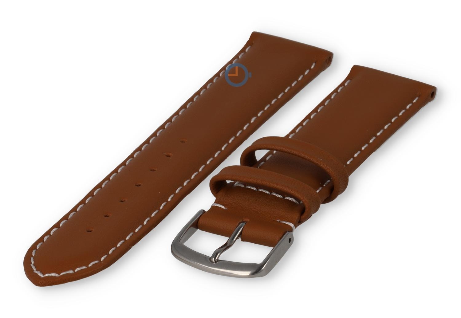 Ungerade Größe Uhrenarmband Leder - 21mm - cognacbraun
