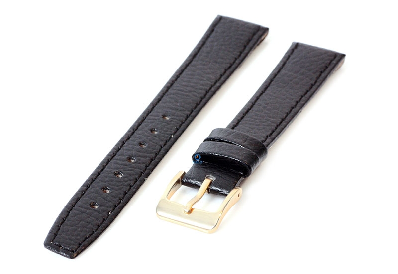 Clip - Uhrenarmband - 16mm - Kalbsleder schwarz