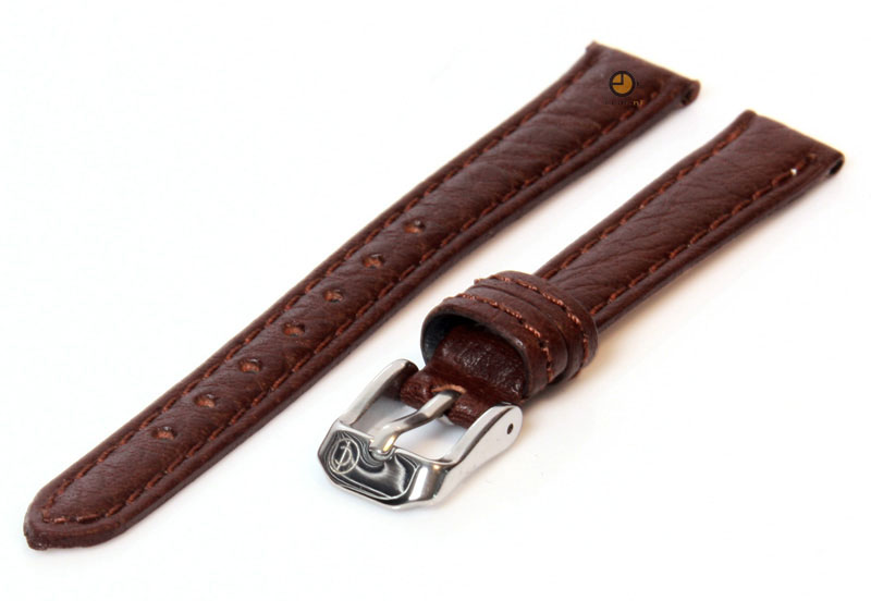 Uhrenarmband 12mm Dunkelbraun Bisonleder