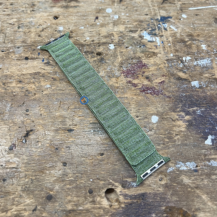 Denim Nylon Magnetic Bandje - Apple Watch 45mm - green