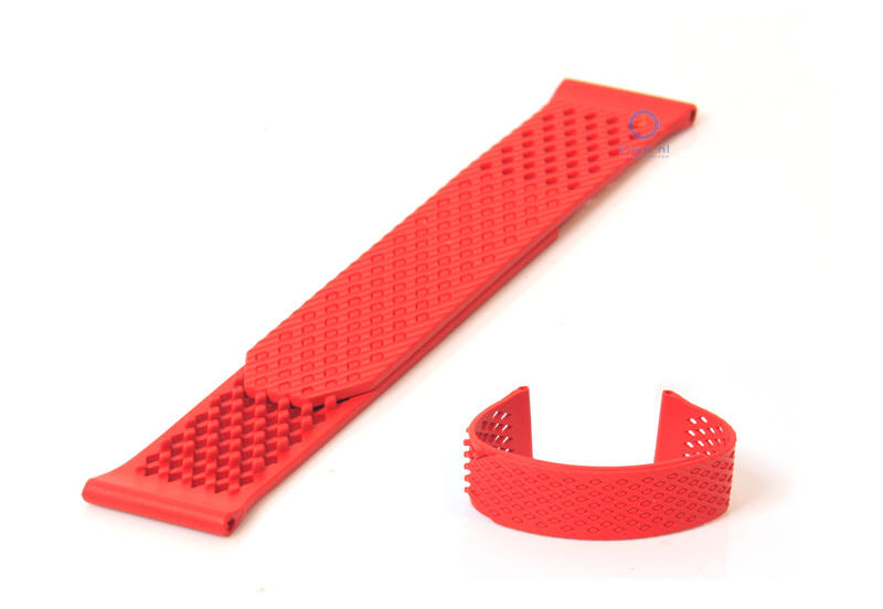 Uhrenarmband 23mm rot Silikon
