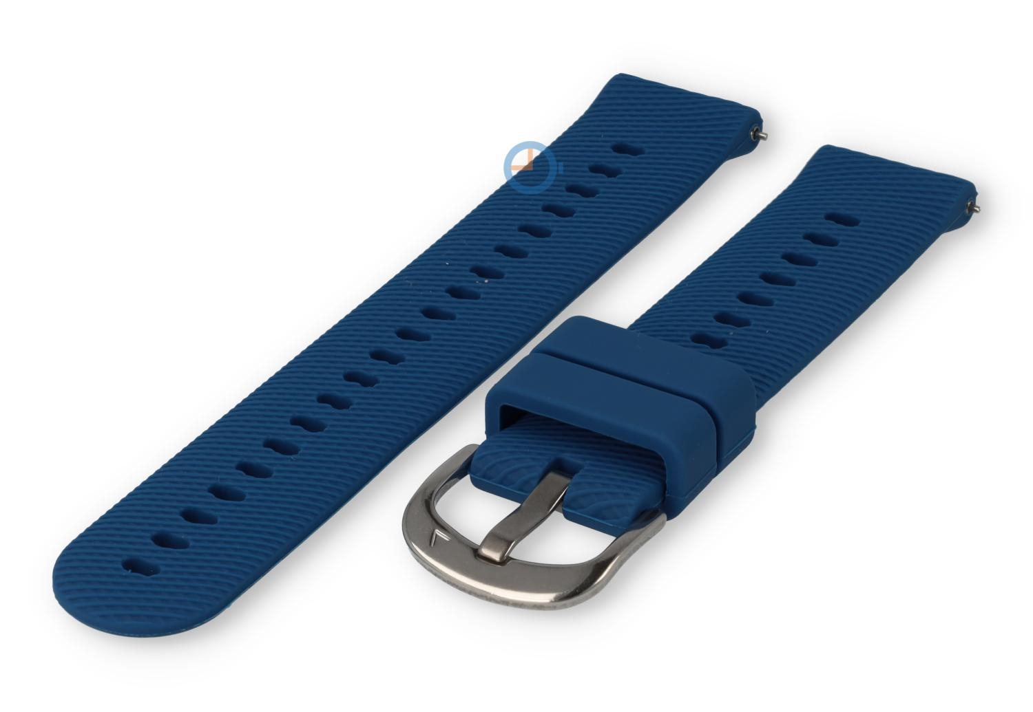 18mm Silikon Uhrenarmband: mattblau