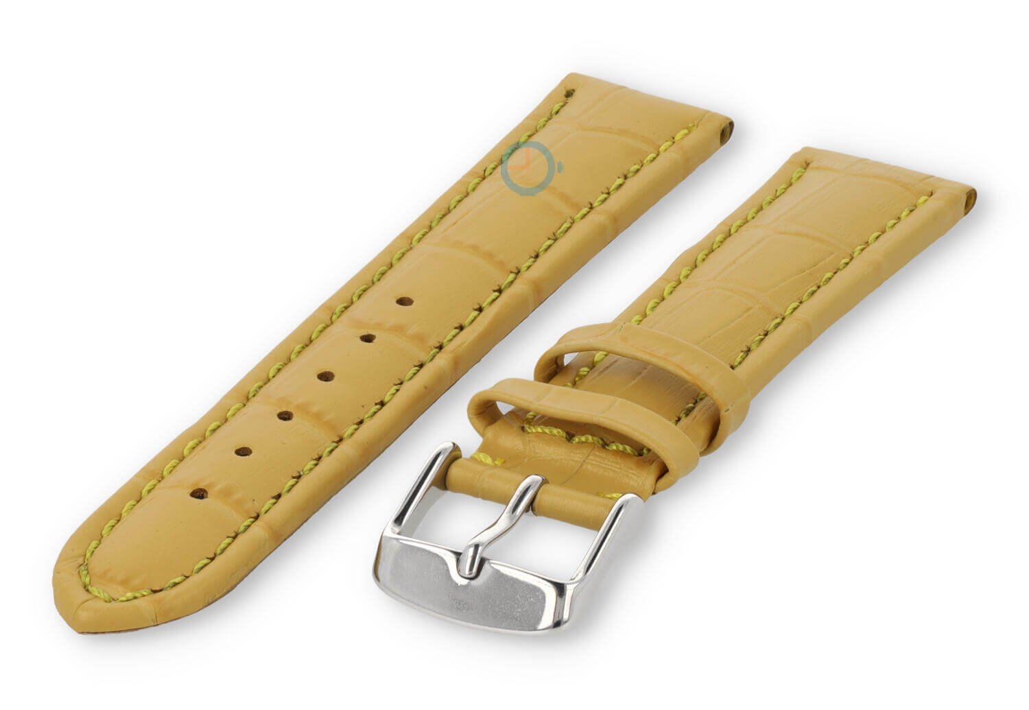 Starkes Uhrenarmband aus Kalbsleder - 18mm - Gelb