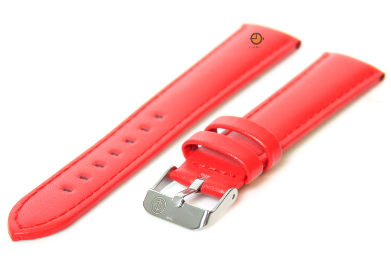 Uhrenarmband 18mm Rot Kalbsleder