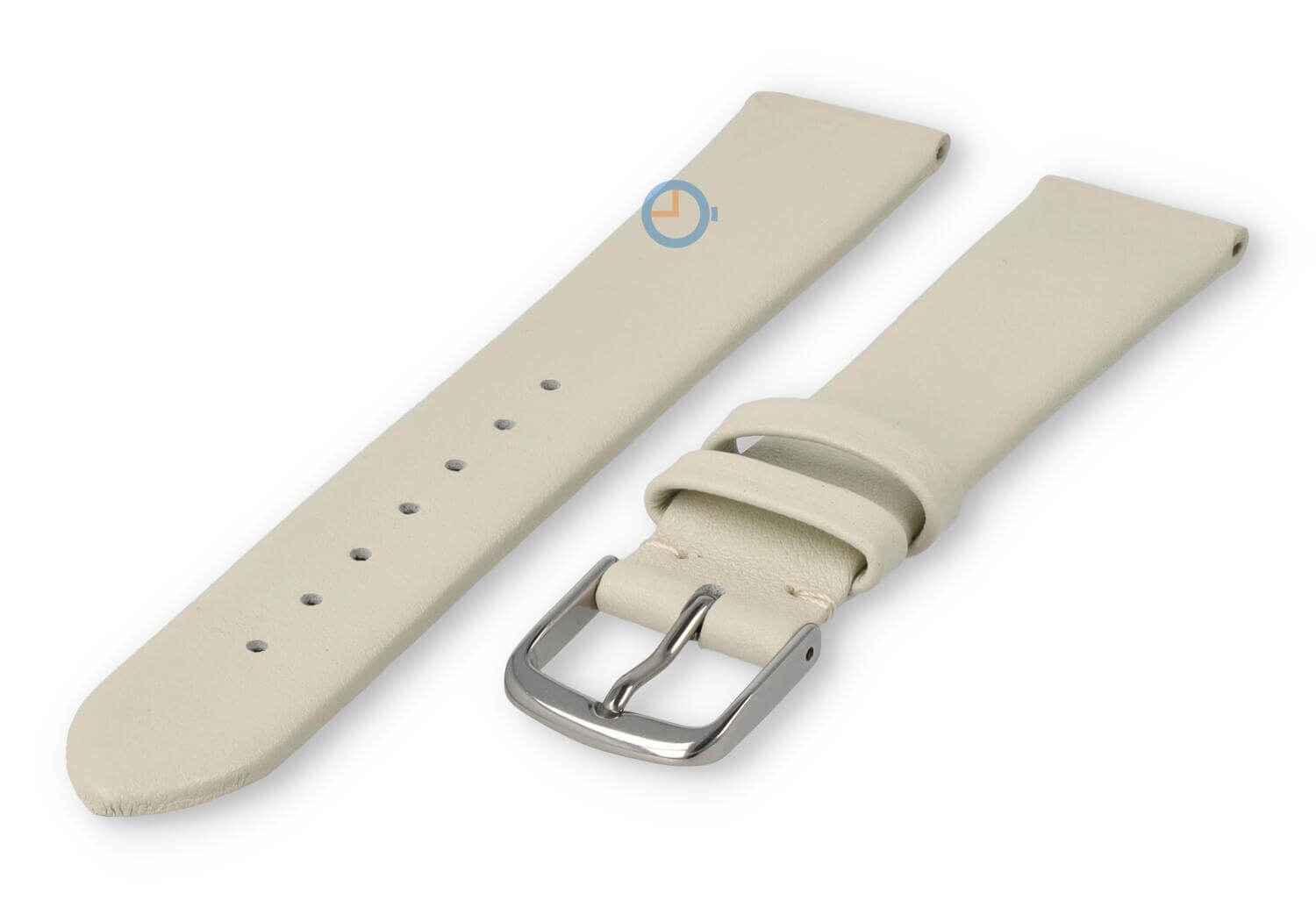 Nahtloses und glattes Uhrenarmband 18mm - creme