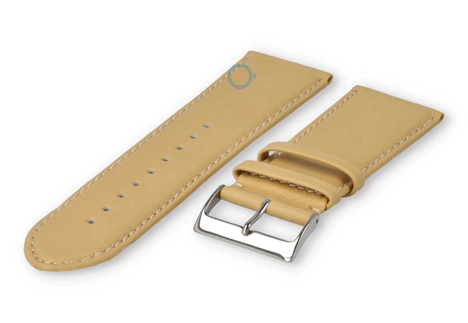 28mm Uhrenarmband glatt Leder - vanille