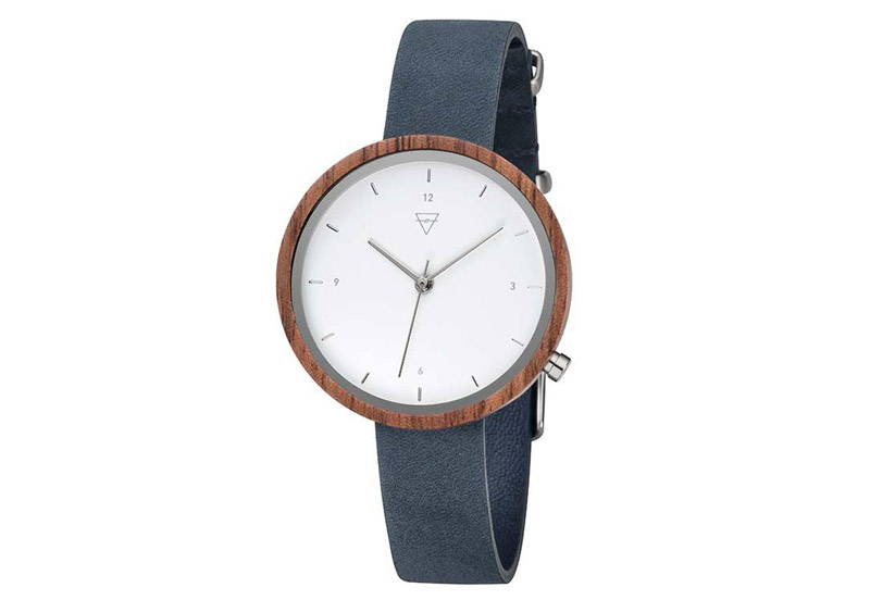 Kerbholz Hilde Uhrenarmband walnut/slate blue