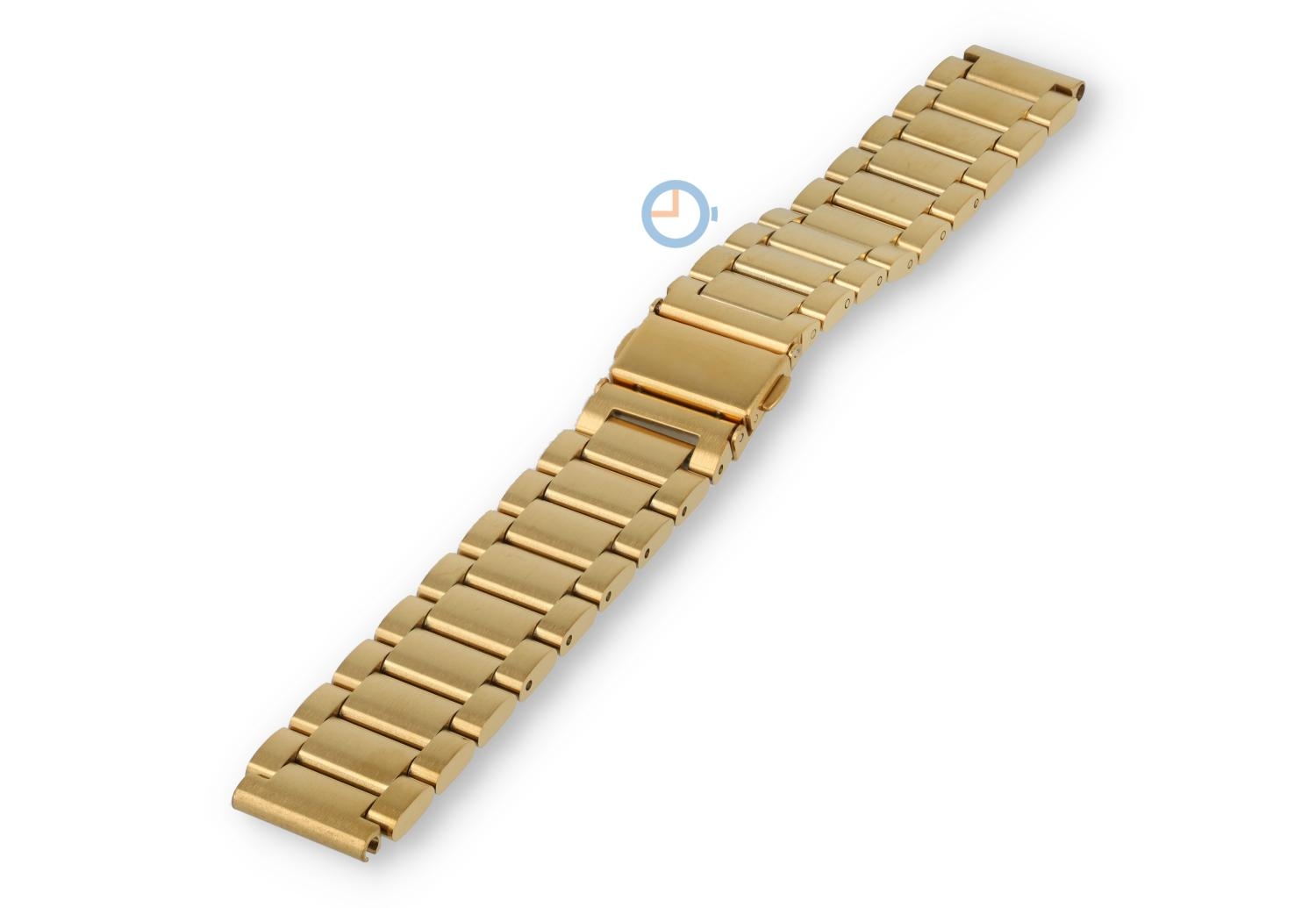 16mm Stahl Glieder Band matt - gold