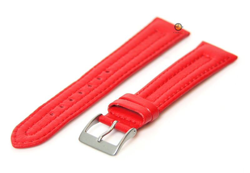 Uhrenarmband 20mm Rot wasserfestes Leder