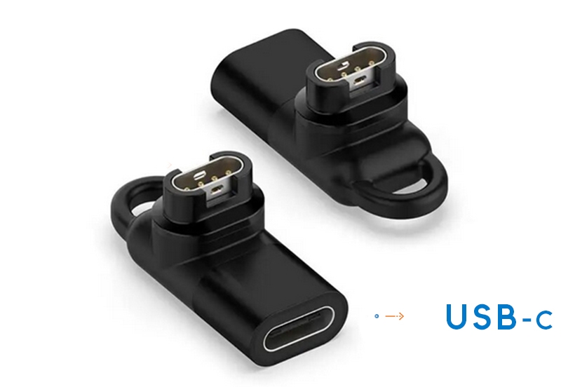 Mini oplaad adapter USB-C voor Garmin - Zwart