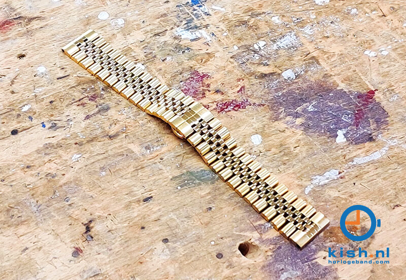 Kapten en Son horlogeband: 20mm gold steel