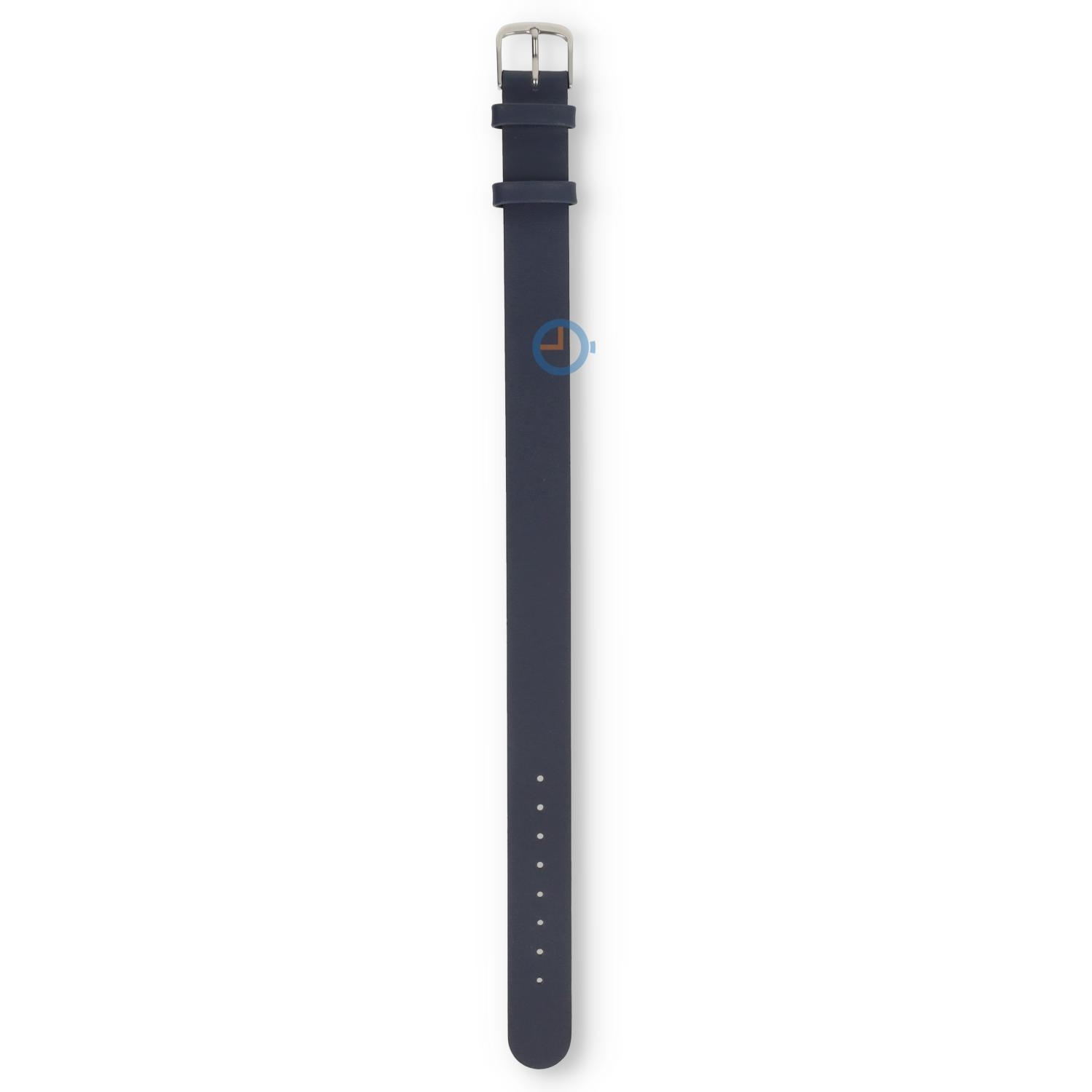 One-piece Leder Uhrenarmband - 14mm - dunkelblau