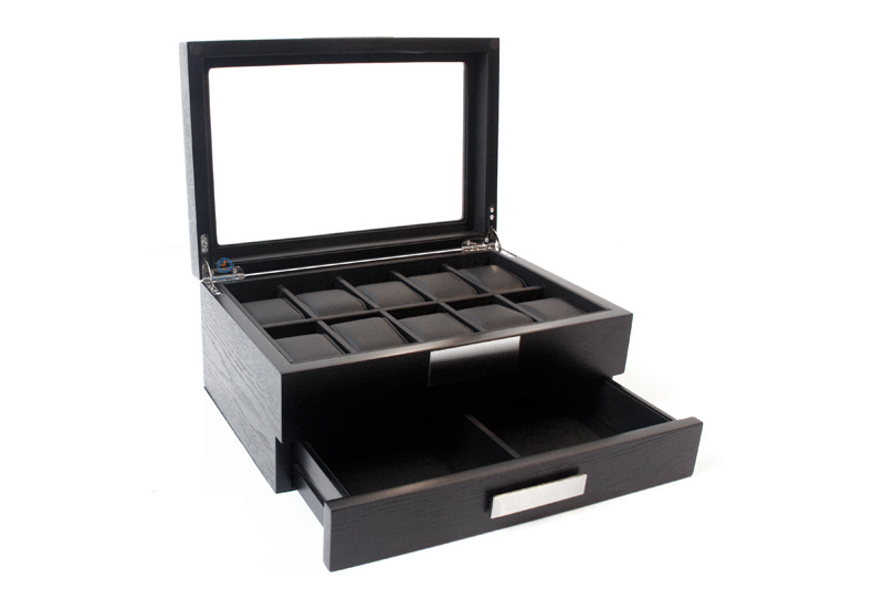 Design Uhrenbox mit Schubfach