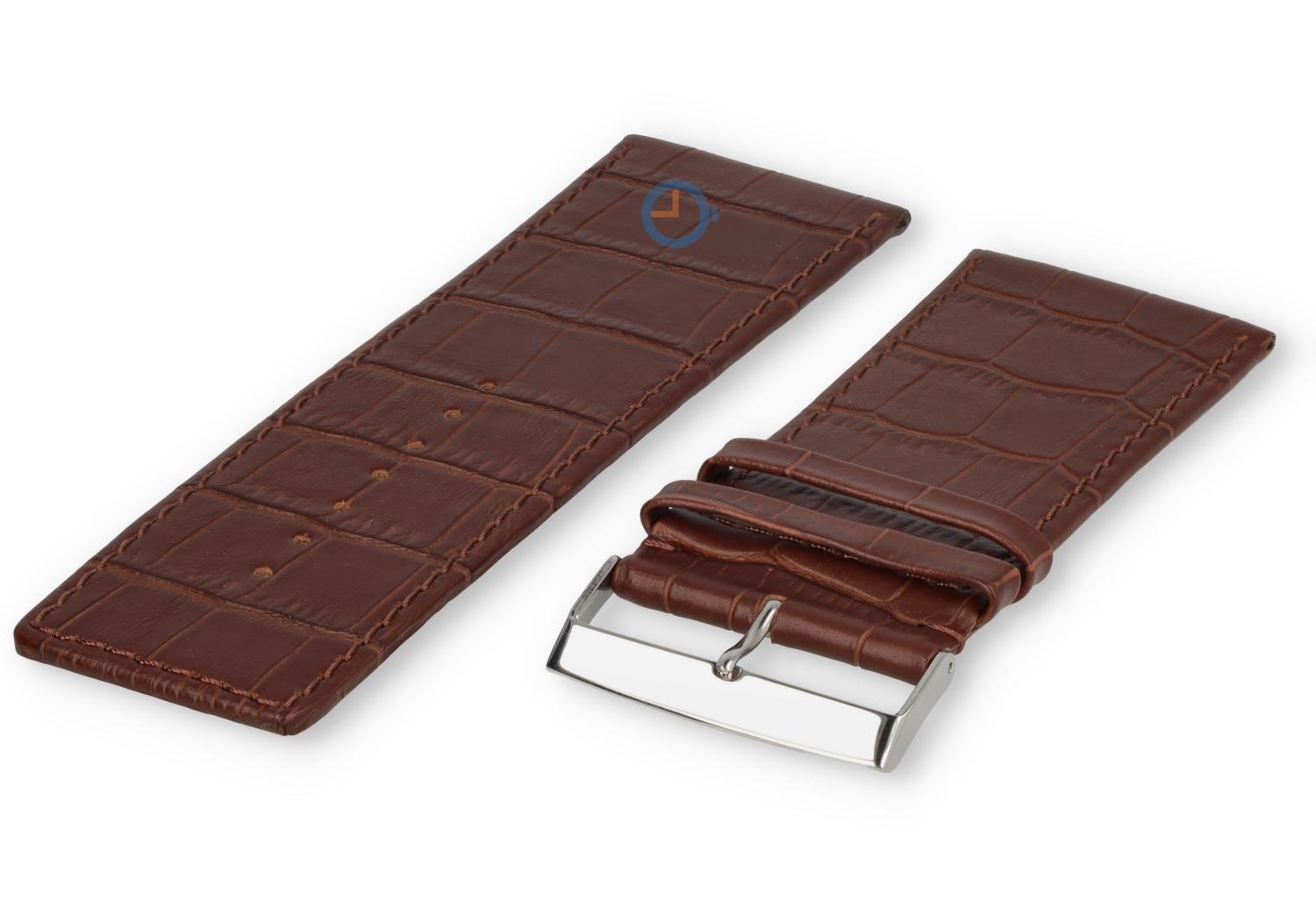 Luxus Kroko Uhrarmband - 38mm - dunkelbraun