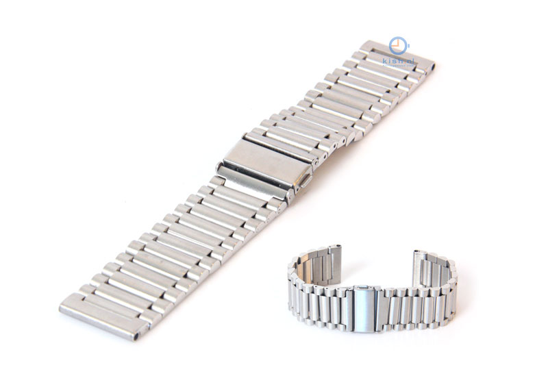 Uhrenarmband 22mm silber Edelstahl