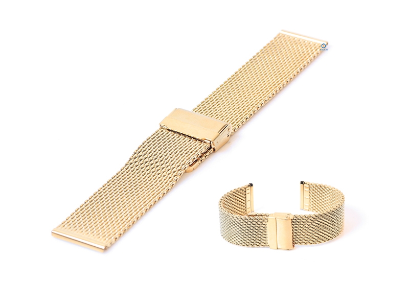 Milanese Armband - 24mm gold (grof)