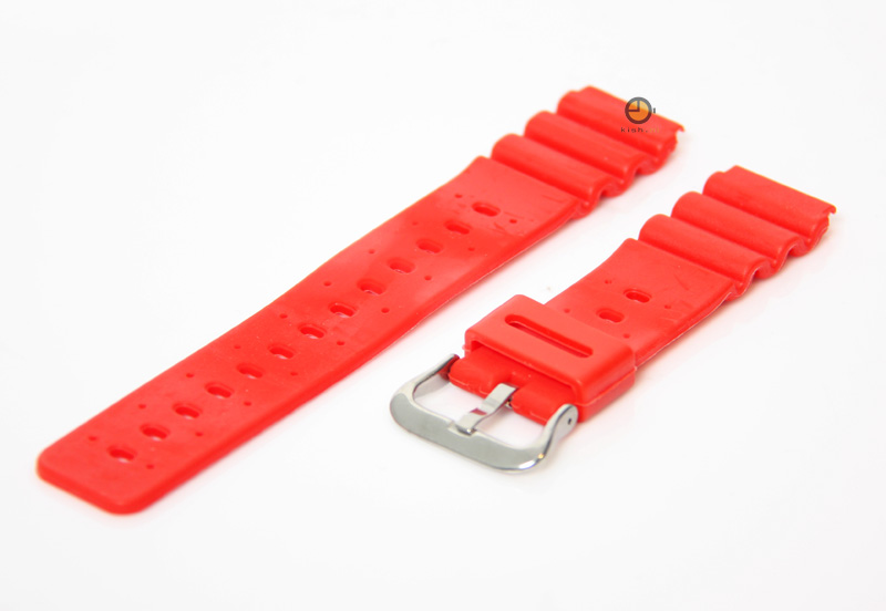 Uhrenarmband 20mm Rot Kautschuk