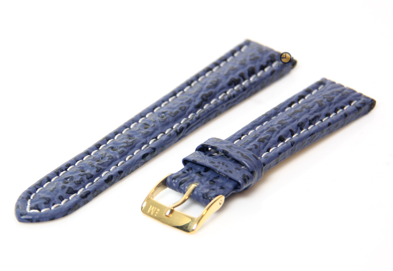 Uhrenarmband 18mm Blau Leder