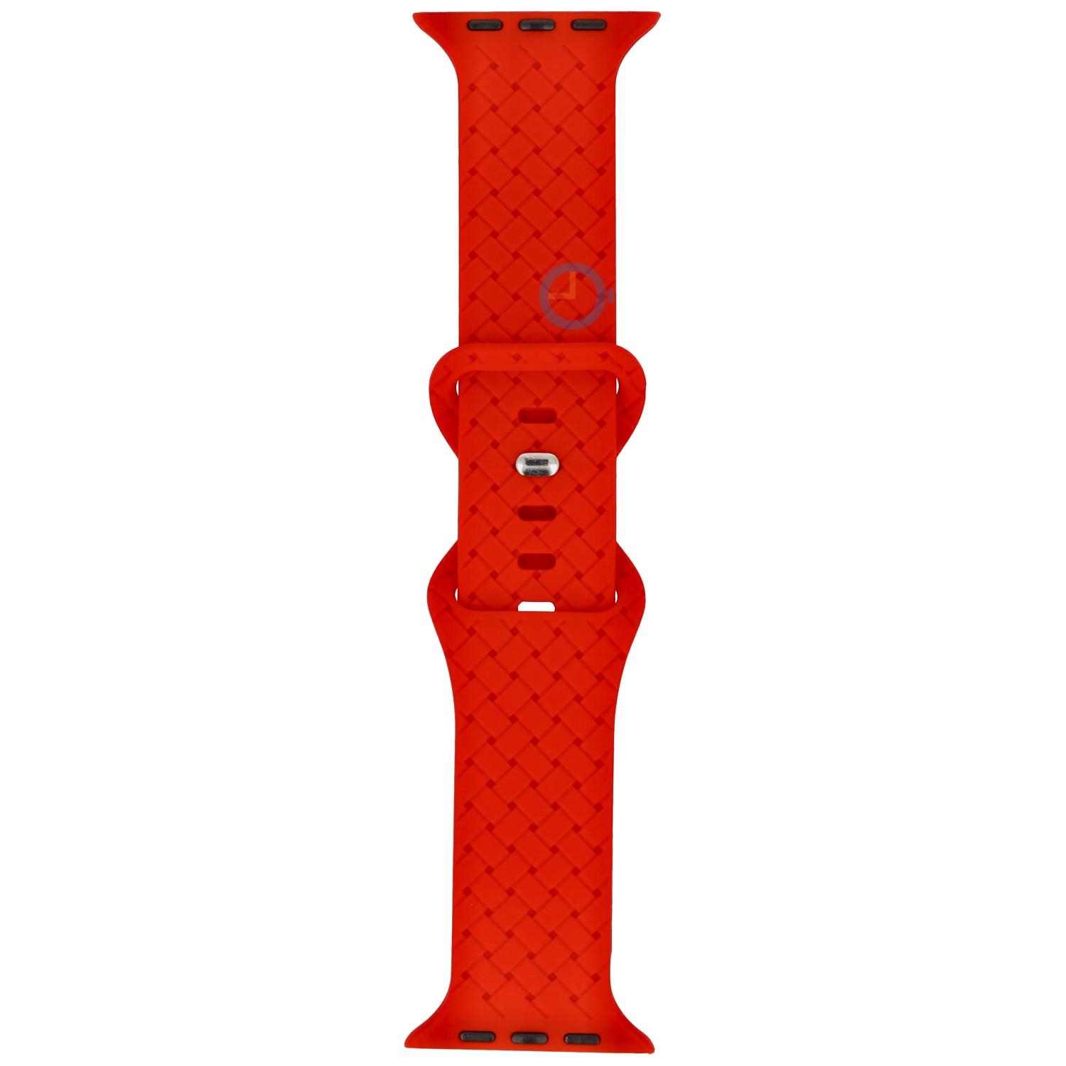 Silikon Flechtarmband - Apple Watch 41mm - rot