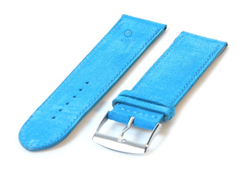 Uhrenarmband 22mm trürkis Wildleder