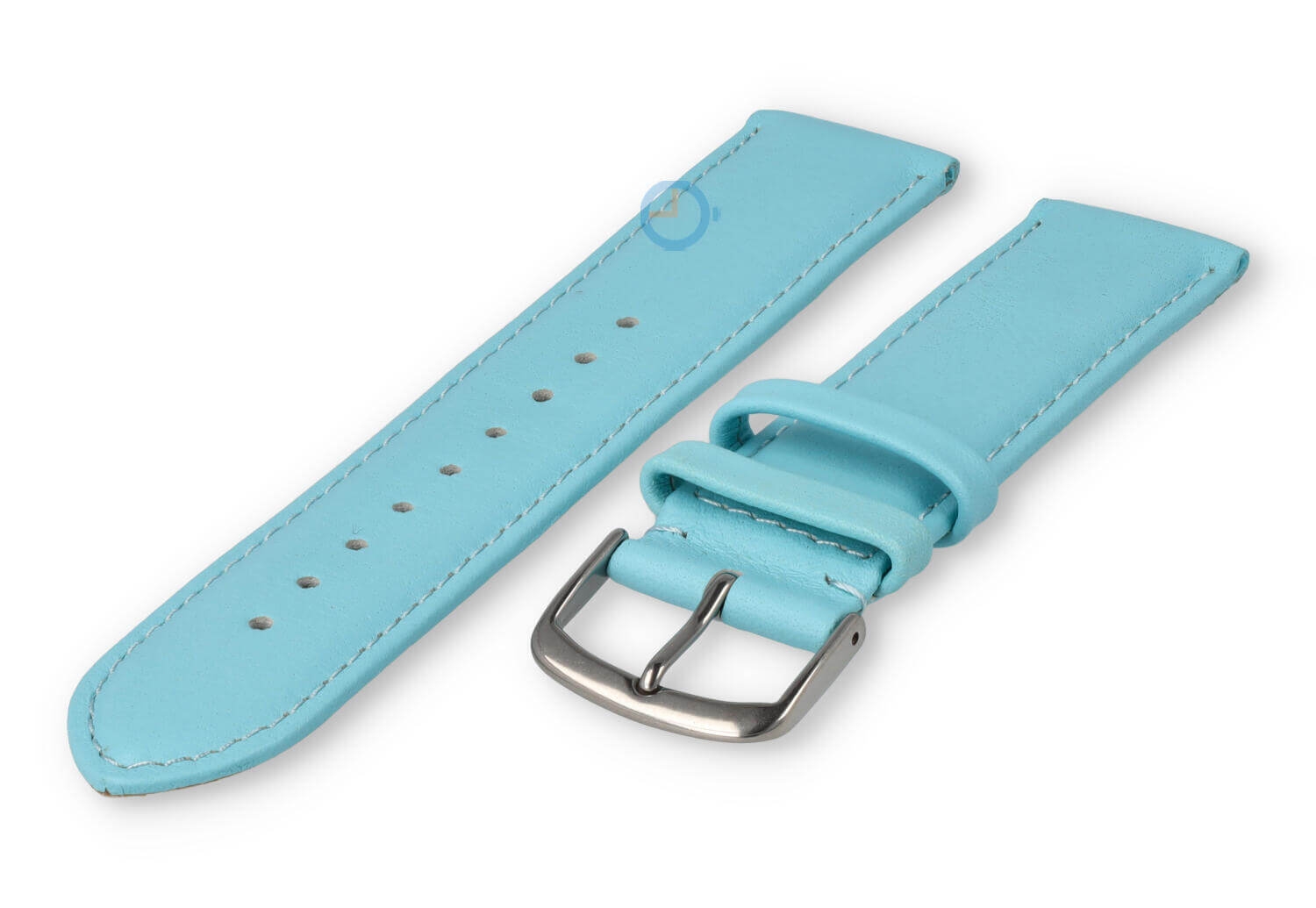 20mm Lederband mit Naht - laguna