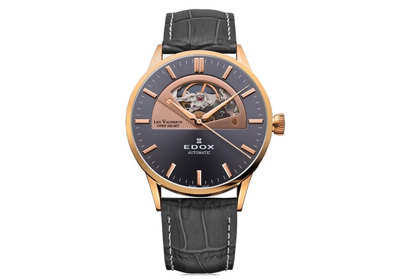 Edox Les Vauberts 85014 Uhrenarmband grau