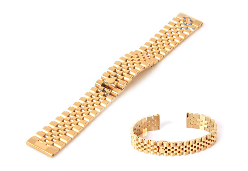 Uhrenarmband 20mm Edelstahl goldfarben