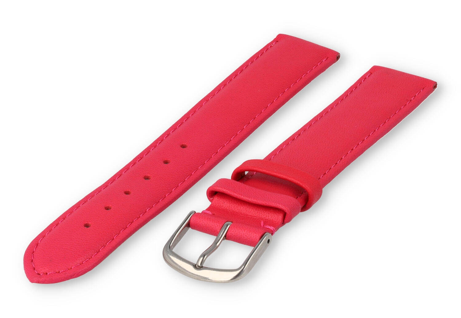 XL glatt Lederband - 18mm - rosa