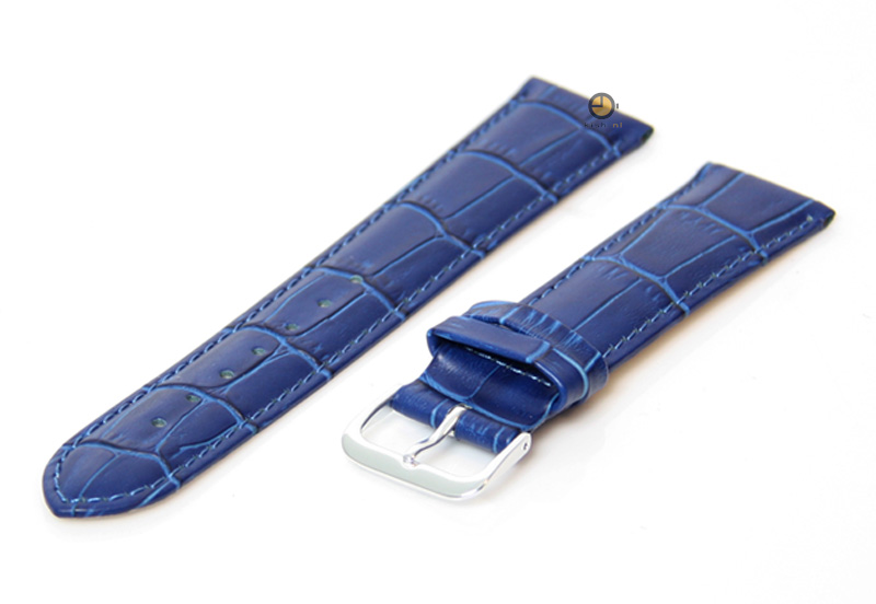 Uhrenarmband 16mm Blau Leder