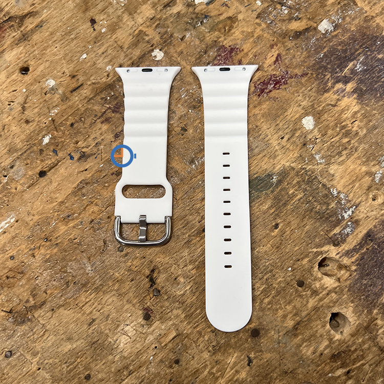 Silikon armband Apple Watch 45mm - weiß