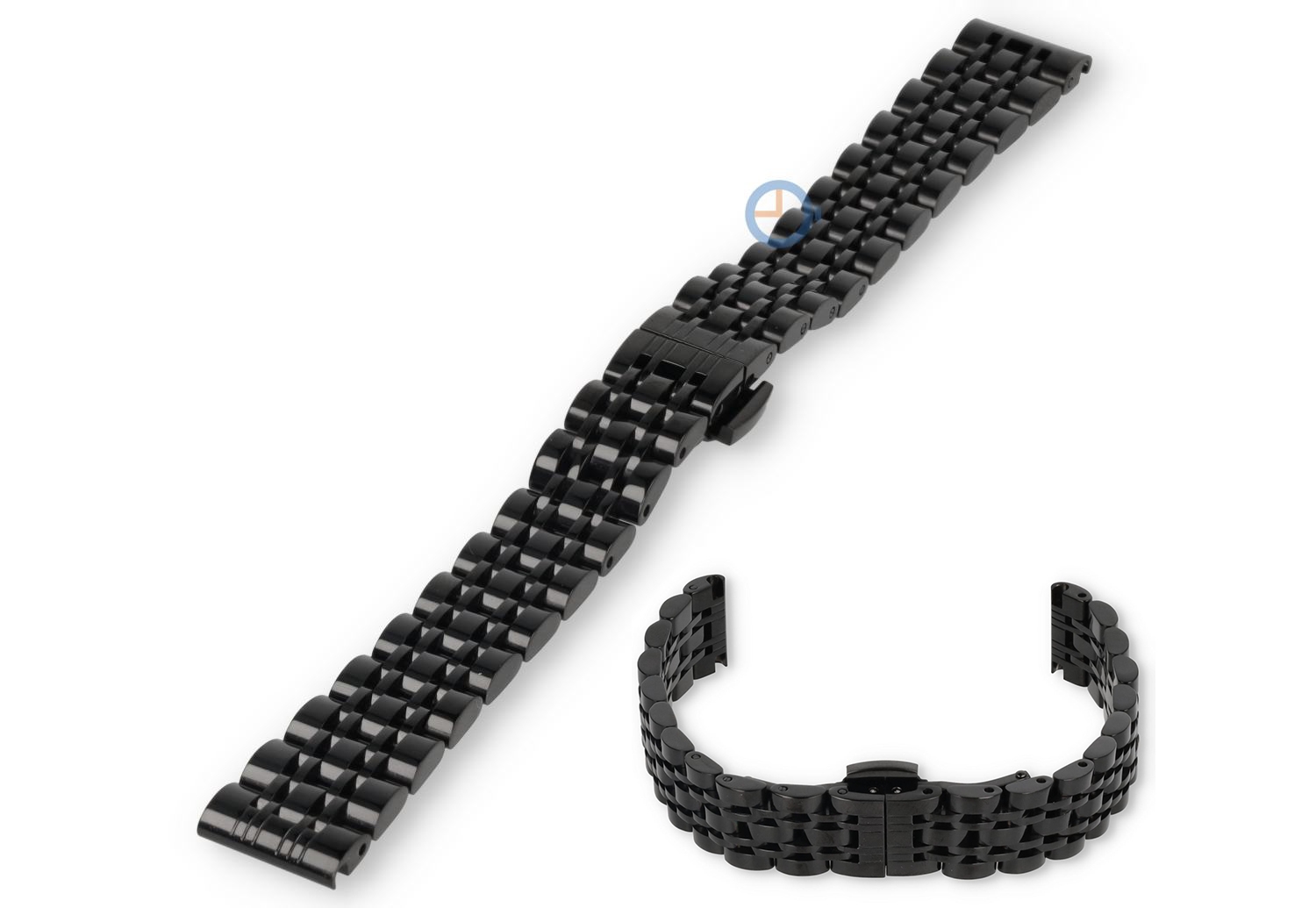 14mm Rolex Jubilee Uhrenarmband - schwarz Stahl